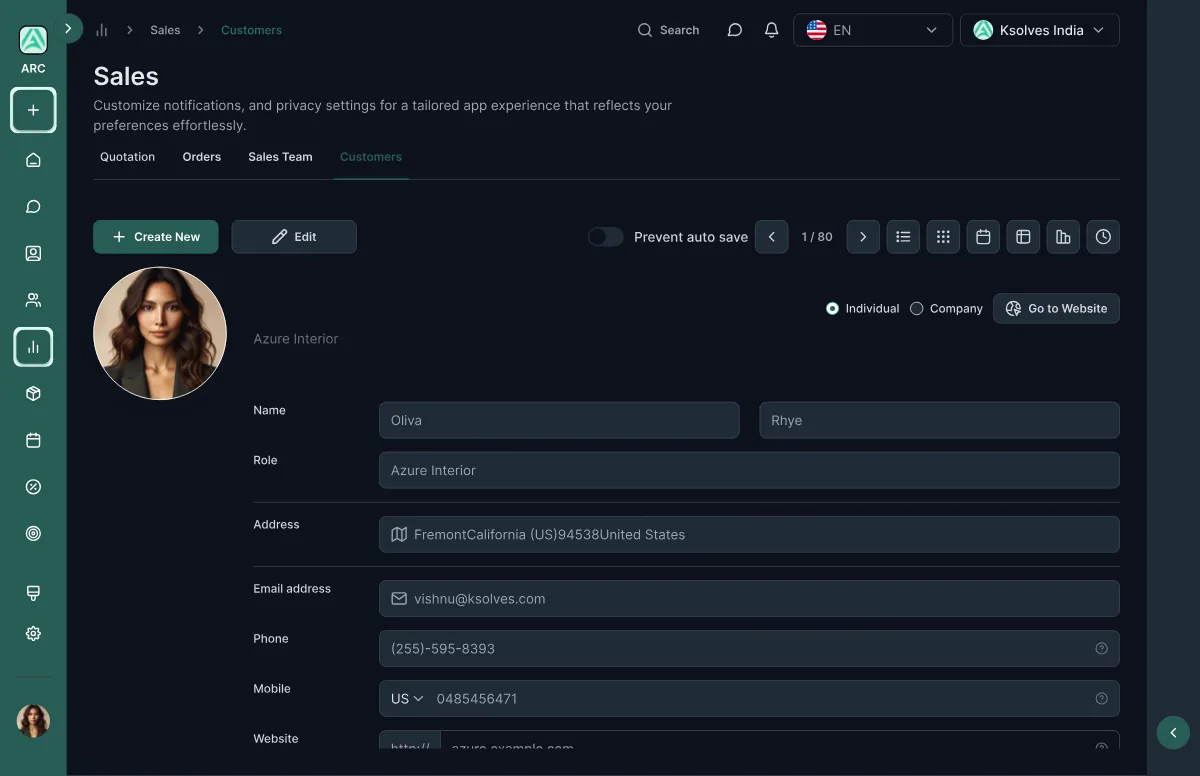 Customer record, dark