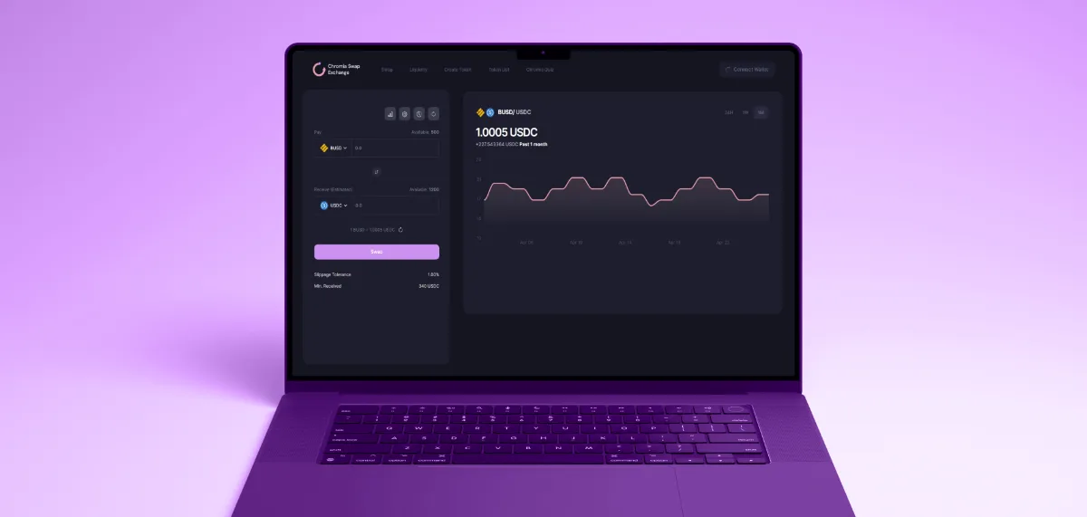 ChromiaSwap Exchange project showcase