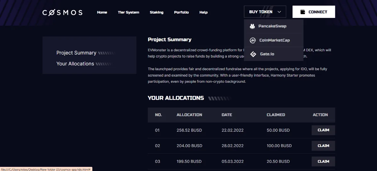 Cosmos Launcher screen 4