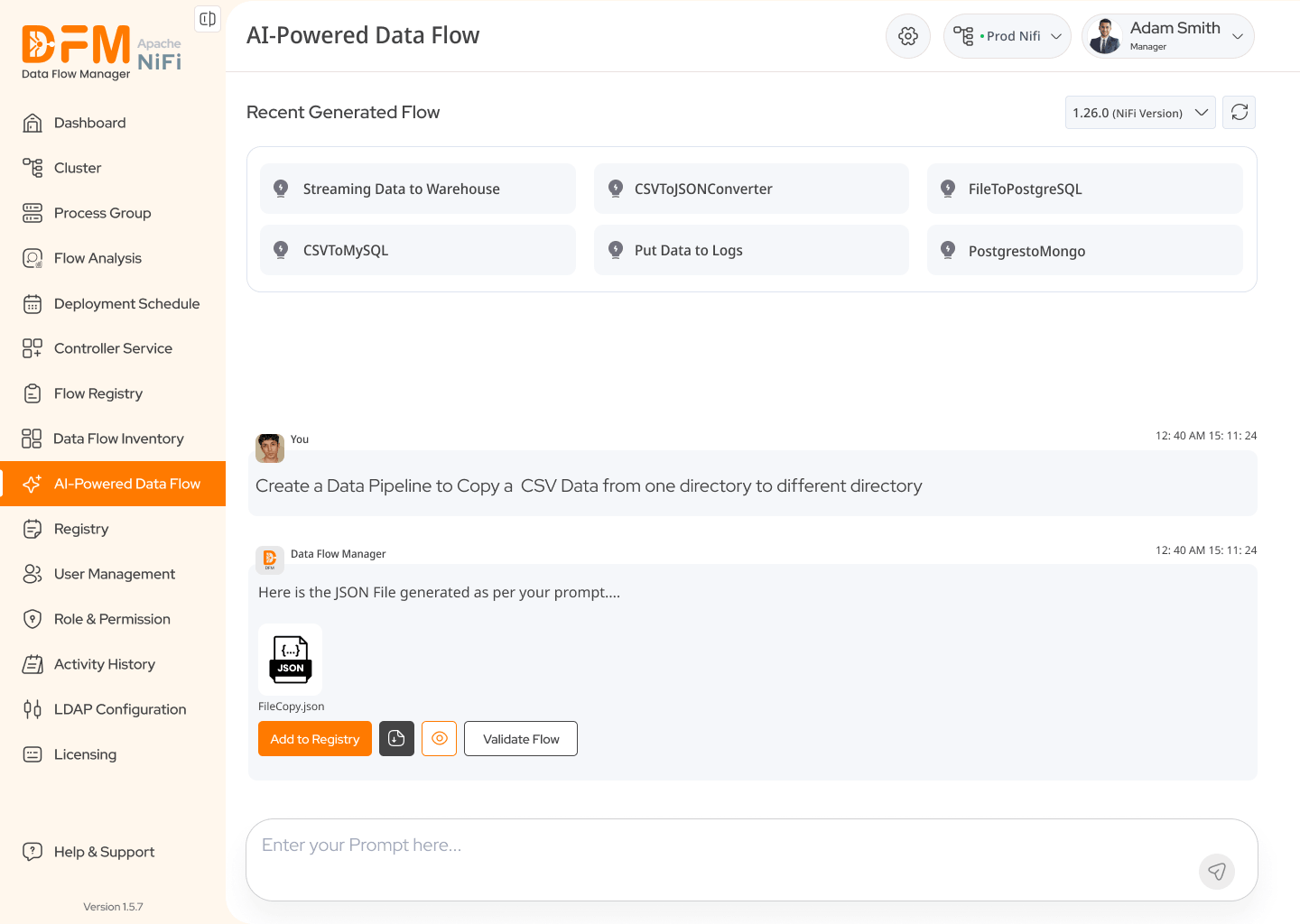 generated-ai-data-flow-screen