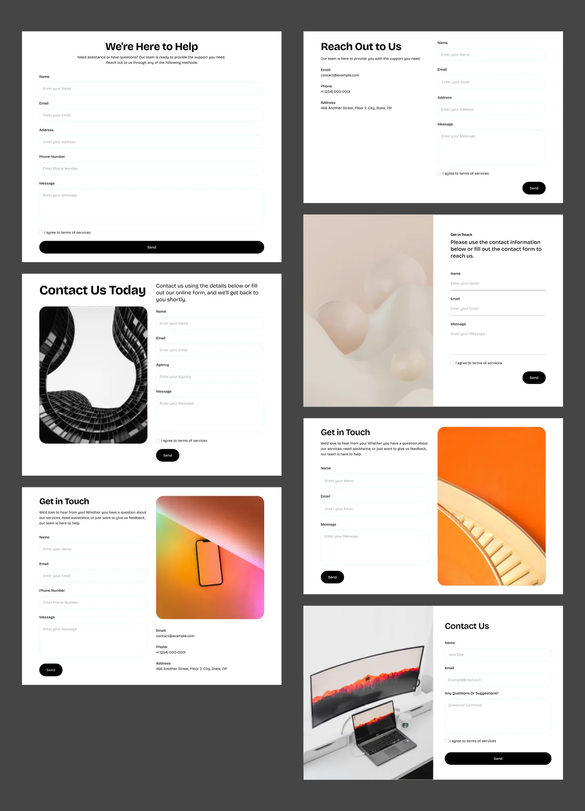 Contact section variations