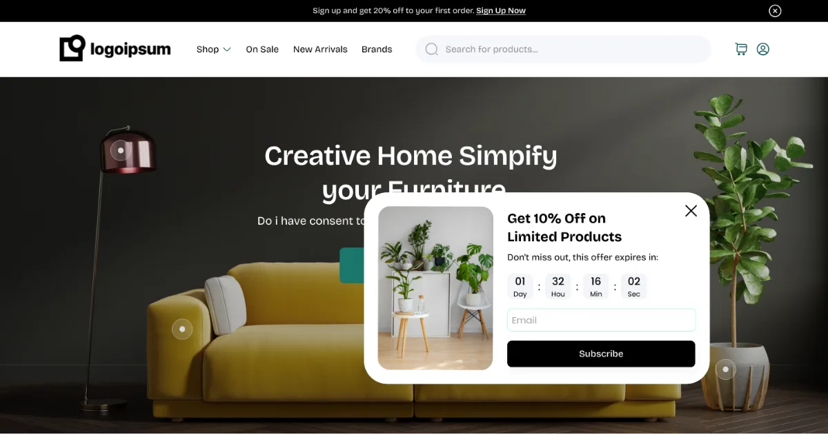 Login & popup 4