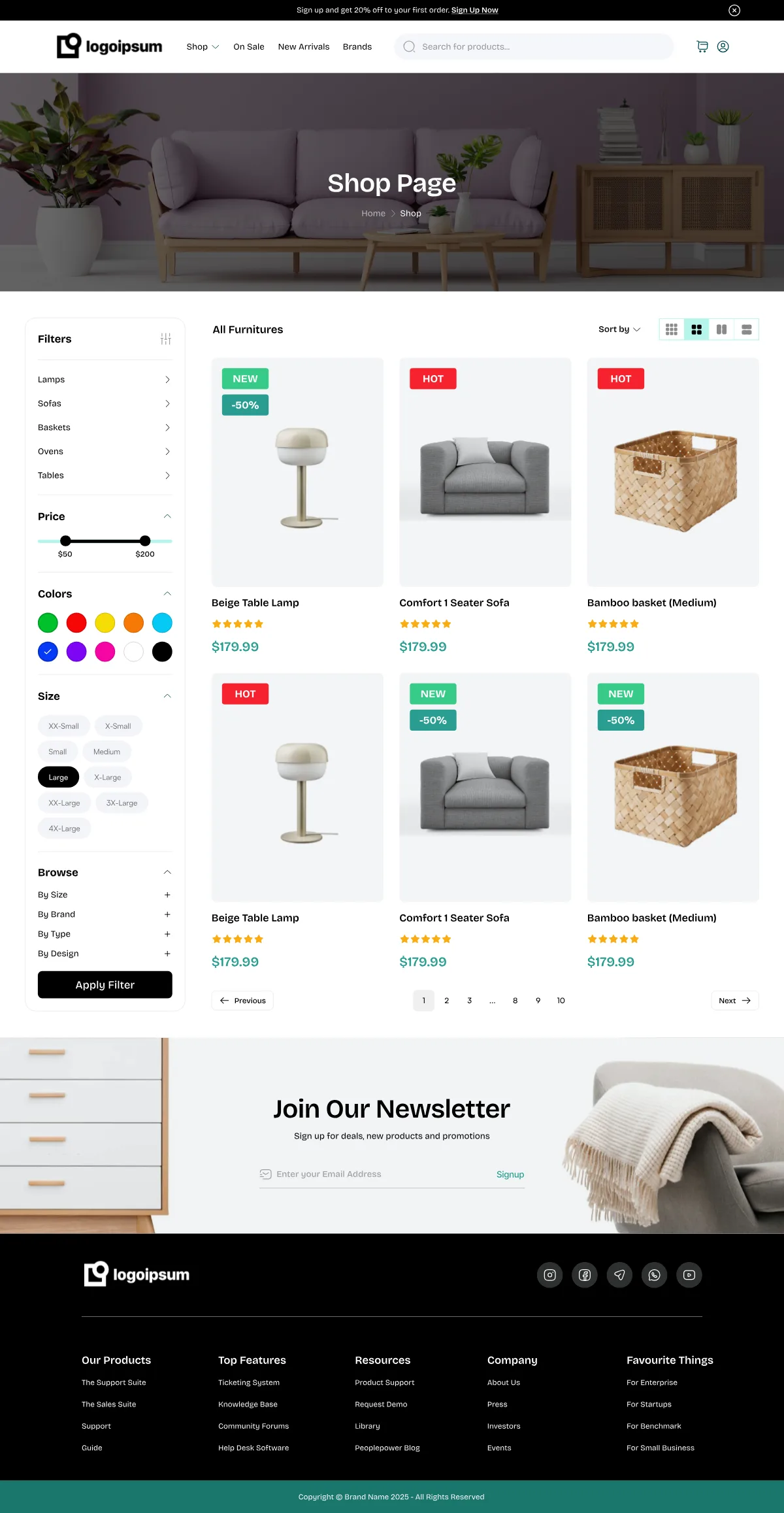 Shop page 1