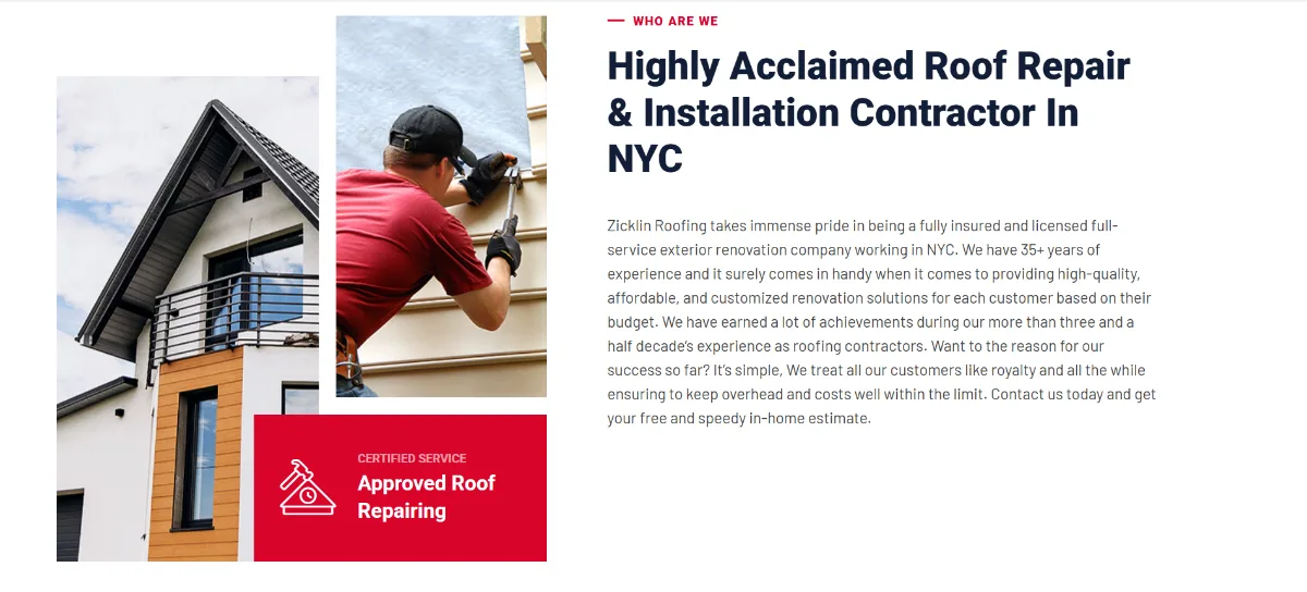 Zicklin Roofing screen 2